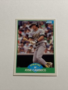 1989 Score Baseball Card #1 Jose Canseco Athletics Right Field