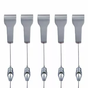 Picture Rail Hooks - Stainless Steel - High Quality - with Push Button Hooks - Picture 1 of 9