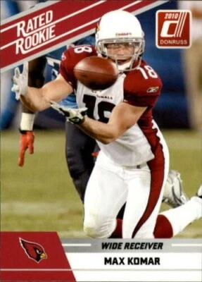 2010 Donruss Rated Rookie Football Card #70 Max Komar Arizona Cardinals - Image 1 of 2