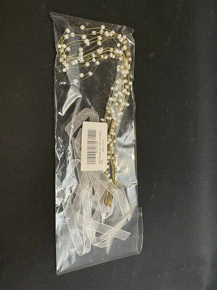 Babeyond Handmade Bridal Gold pearl Wedding Headband Headpiece - Image 1 of 1