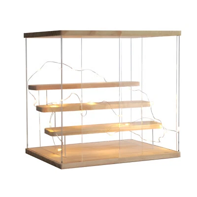 USA Clear Display Case Countertop Acrylic Box Large Storage Collectible Showcase - Image 1 of 4