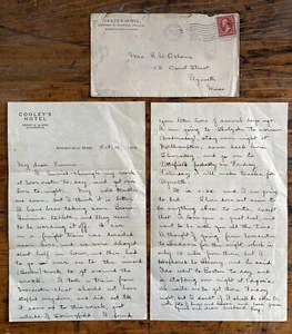 1902 Springfield MA USA Werbung Cover Cooley’s Hotel To Plymouth + Inhalt - Bild 1 von 5