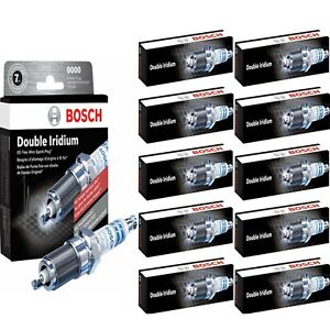 10 Bosch Double Iridium Spark Plug For 1999-2004 FORD F53 V10-6.8L