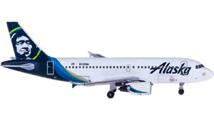 1:400 AeroClassic Alaska Airlines AIRBUS A319 Passenger Airplane Diecast Model - Picture 1 of 4