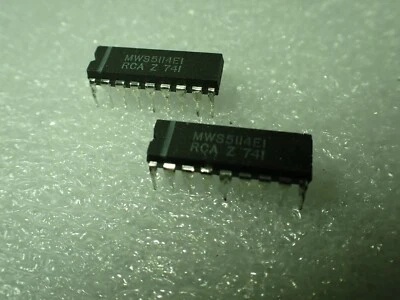 RCA MWS5114E-1 1024-WORD x 4-BIT LSI STATIC RAM SRAM DIP18 VINTAGE ARCADE REPAIR - Image 1 of 4