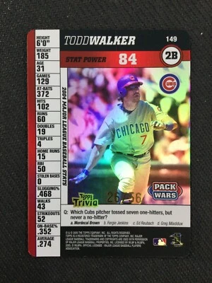 2005 Topps Pack Wars #149 Todd Walker Foil /56 Chicago Cubs - Image 1 of 2