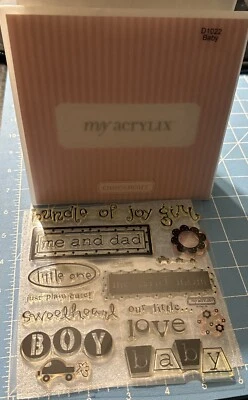 Selos de acrílico transparente para scrapbooking de fabricação de cartões perto do meu coração “bebê” D1022 - Imagem 1 de 3