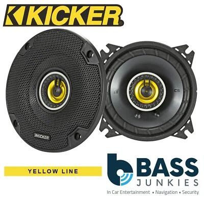 Kicker CS Series 46CSC44 - 4" 100mm 300 Watts Coaxial 2-Way Car Door Speakers - Image 1 of 4