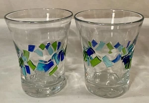 Menge 2 Global Amici Harlekin II 12 Unzen Becher: Schmelzglas Konfetti Quadrate - Bild 1 von 11
