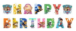 Paw Patrol Banner Bunting Flag. Party Supplies Lolly Bag Cake Cupcake Deco Skye - Picture 1 of 1