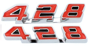 428 Rocker Panel Emblem Set For 1968-1972 Pontiac GTO LeMans Tempest USA Made - Picture 1 of 6