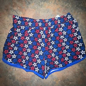 DSG Girls Large Stride Short Retro Stars Red White & Blue - Picture 1 of 9