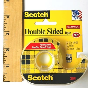 3M Scotch Permanent Double Sided Tape With Dispenser 1/2”x 450” 137 - Picture 1 of 1