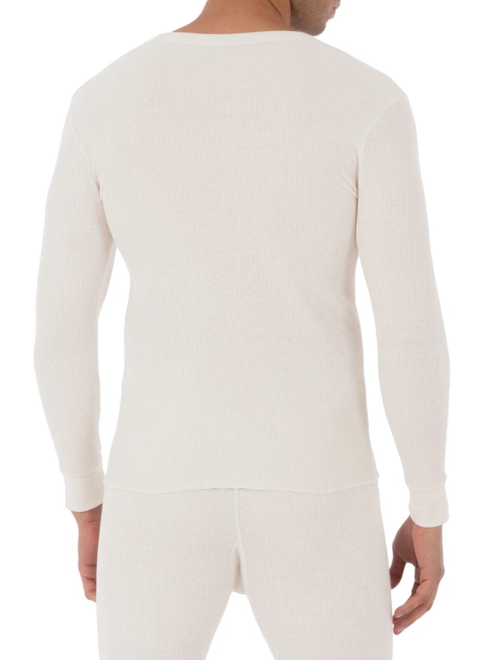 Mens 100% Cotton Top & Bottom 2PC Set Waffle Knit Thermal Long Johns Underwear - Image 1 of 4