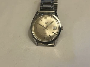 AVIA-MATIC VINTAGE 17 JEWEL AUTOMATIC-CHROME PLATED-IN F.W.O-ACCURATE - Picture 1 of 10