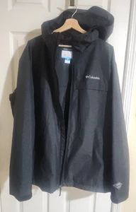 Schöne leichte regenabweisende Windjacke Columbia Omni-Tech schwarz mit Kapuze - Bild 1 von 10