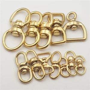 Solid Brass Swivel Figure 8 Ring Pet Leash Connector Bag Strap Hardware Link DIY - Picture 1 of 31