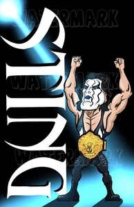 Neue Sting The Wrestler Karikatur 11 x 17 Druck - Bild 1 von 1