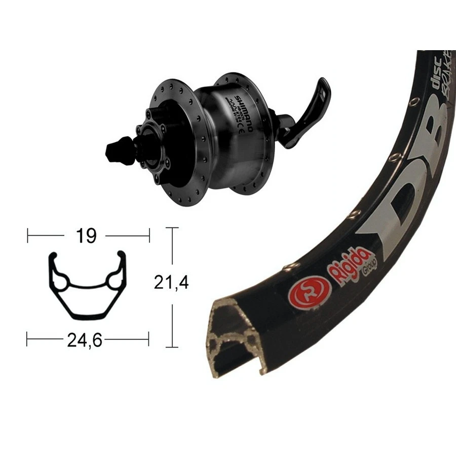 Fahrrad Vorder Rad 28 Zoll Shimano Dh3d30 6 Loch Zac 2000 Disc Felge schwarz