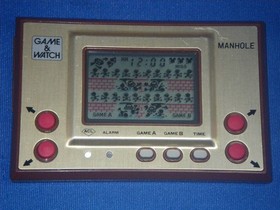 Nintendo Game & Watch Manhole Handheld Electronic Game Maintained Clean