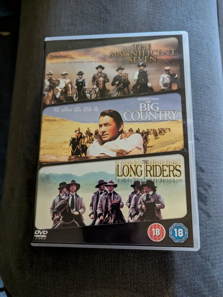 THE MAGNIFICENT 7/THE BIG COUNTRY/THE LONG RIDERS - 3 DVD BOX SET - FREEPOST - Image 1 of 1