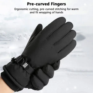 Thickened Rainproof Warm Touchscreen Outdoor Cycling Ski Black L For Bike - Picture 1 of 24