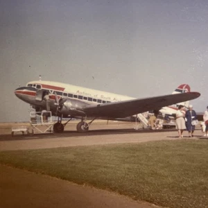 ORIGINAL VINTAGE Photo Junk Scrap Art 60s 70s Airline Plane South Australia - Photo 1/4