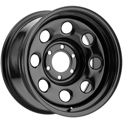 Vision 85 Soft 8 17x8 6x5.5" -12mm Gloss Black Wheel Rim 17" Inch Foto 1 de 4