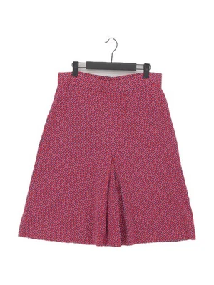 Boden Women's Midi Skirt UK 14 Red Geometric Viscose with Elastane Midi A-Line - Image 1 of 4