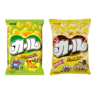 Meiji Karl Cheese Curls Corn Puffs Snack / Lightly Salted Flavor 68g from Japan - Picture 1 of 4
