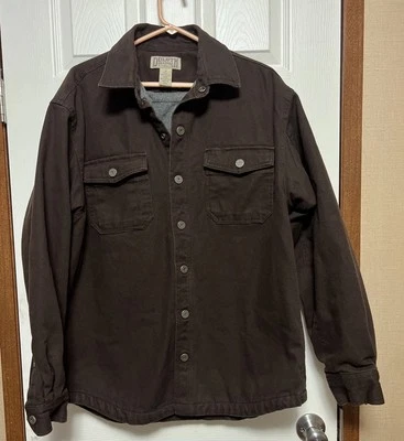 Duluth Trading Co Shacket Flapjack Fleece Lined Shirt Jacket Men’s  Sz m Canvas - Image 1 of 4
