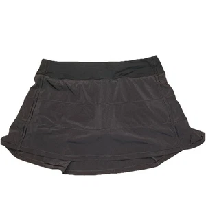 Gonna da tennis sportiva nera Lululemon Pace Rival con pantaloncini taglia large o 10 - Foto 1 di 6