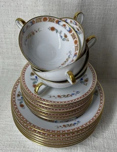 Heinrich Anmut Porzellan 6 Teegedecke mit asiatischem Dekor Teetassen - Bild 1 von 4