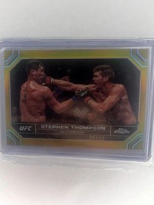 2024 Topps Chrome UFC Stephen Thompson #180 /50 Gold - Image 1 of 2
