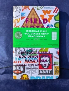 Notas de Campo "Impresión DDC Deader" Edición Irregular Libros de Memo Paquete Abierto - Imagen 1 de 4