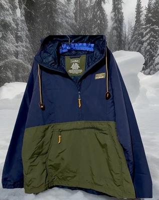 Винтажный LL Bean куртка XL женщин нейлона Anorak пуловер ветровка Gorpcore 90-х - Изображение 1 из 4
