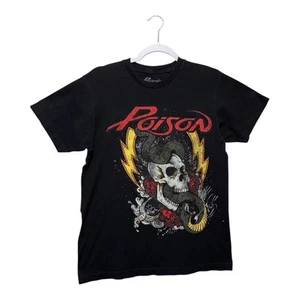 POISON SKULL SNAKE CONCERT BAND MENS BLACK T SHIRT SIZE M - Picture 1 of 6
