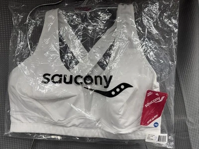 Sujetador deportivo de alto impacto Saucony Curve Crusader - 40D - Blanco - Nuevo Foto 1 de 4