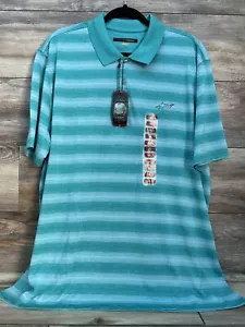 Polo secca Greg Norman Play - Camicia da golf acqua/turchese taglia XL nuova con etichette - Foto 1 di 6