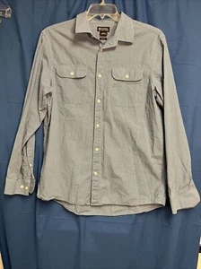 Michael Kors Hemd Herren Large Blau Knopfleiste Kariert Baumwolle Taylor Fit Langarm - Bild 1 von 13