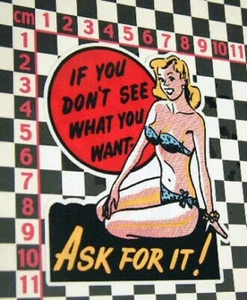 Retro 1960's Girly Sticker - Old Skool Hot Rod Street - Picture 1 of 1
