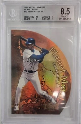 1999 Metal Universe Planet Metal Insert Die Cut Ken Griffey Jr BGS 8.5 Mariners - Image 1 of 2
