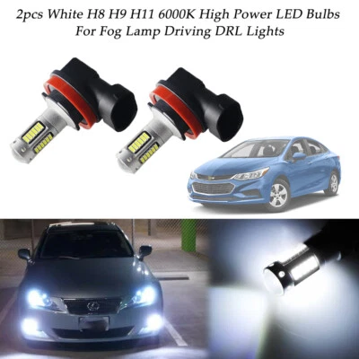 2 bombillas LED HID blancas H8 H11 para luces antiniebla de coche camión lámpara de circulación diurna Foto 1 de 4