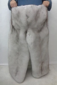 BRAND NEW NORWEGIAN BLUE FOX FUR PANTS MEN MAN SIZE ALL - Picture 1 of 4