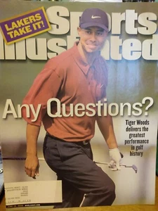 TIGER WOODS SPORTS ILLUSTRATED  JUNE 26, 2000  "LAKERS TAKE IT!" - Picture 1 of 1