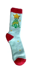Claire's Christmas Socks Get Lit Women's Fits 9 -11 Non- Slip Warm Holiday - Picture 1 of 9