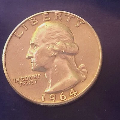 1964 D Silver Washington Quarter DOUBLE DIE OBVERSE ERROR D/D  - Image 1 of 4