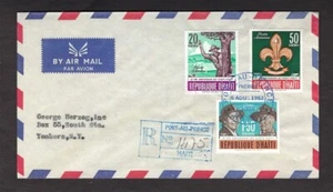 1962 Haiti Boy Scouts 22nd anniversary BP Registered FDC - Picture 1 of 2