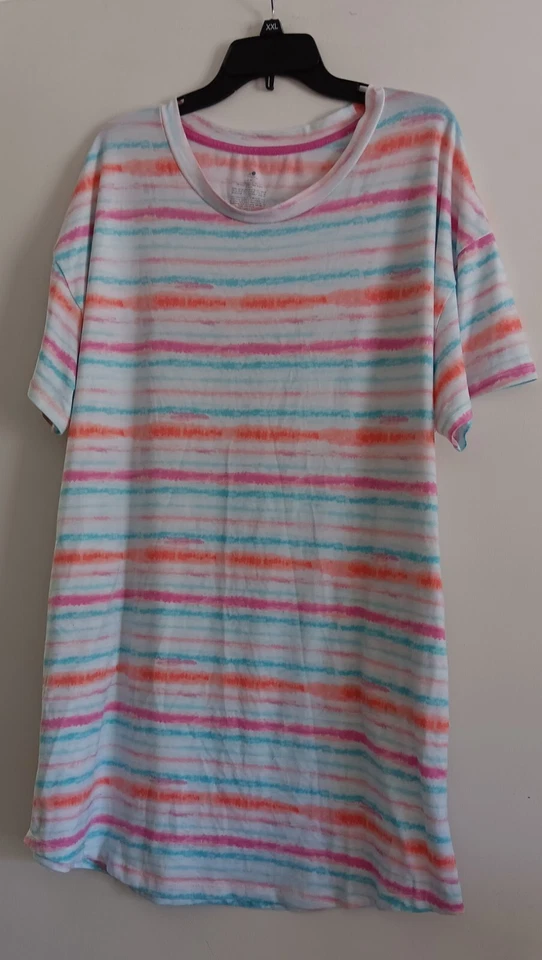 Secret Treasures short sleeve stripes sleepshirt women's size L/XL - Image 1 of 1