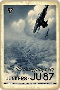 Metal sign - Junkers Ju 87 Stuka (period advertisement) - Bild 1 von 12